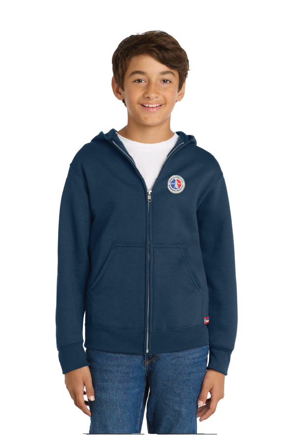NWBA Officially Licensed - Woven Applique NWBA Logo Youth Full Zip Hoodie